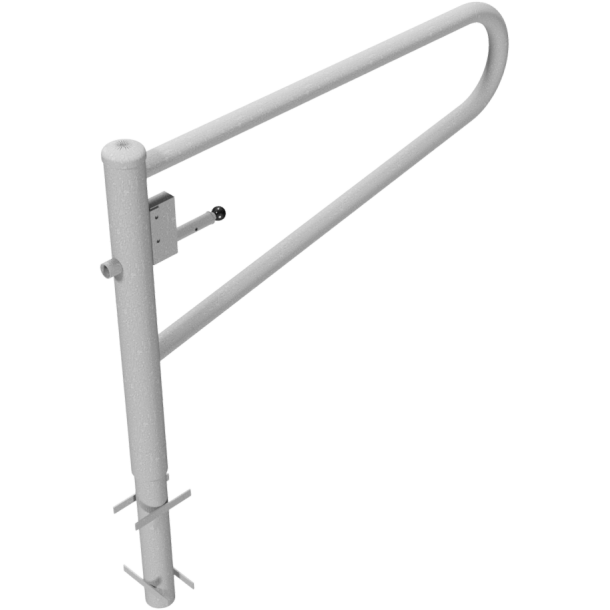 Swiveling gates | for casting in concrete, hot-dip galvanized | total width: 1500 mm | with Euro profile cylinder lock